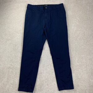 Zanerobe Chino Pants Mens 34 Navy Blue ZNRB-03-COL Cotton Blend Slim Fit